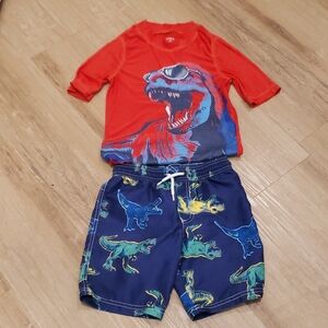 Carter's 2 pc rash guard swim set